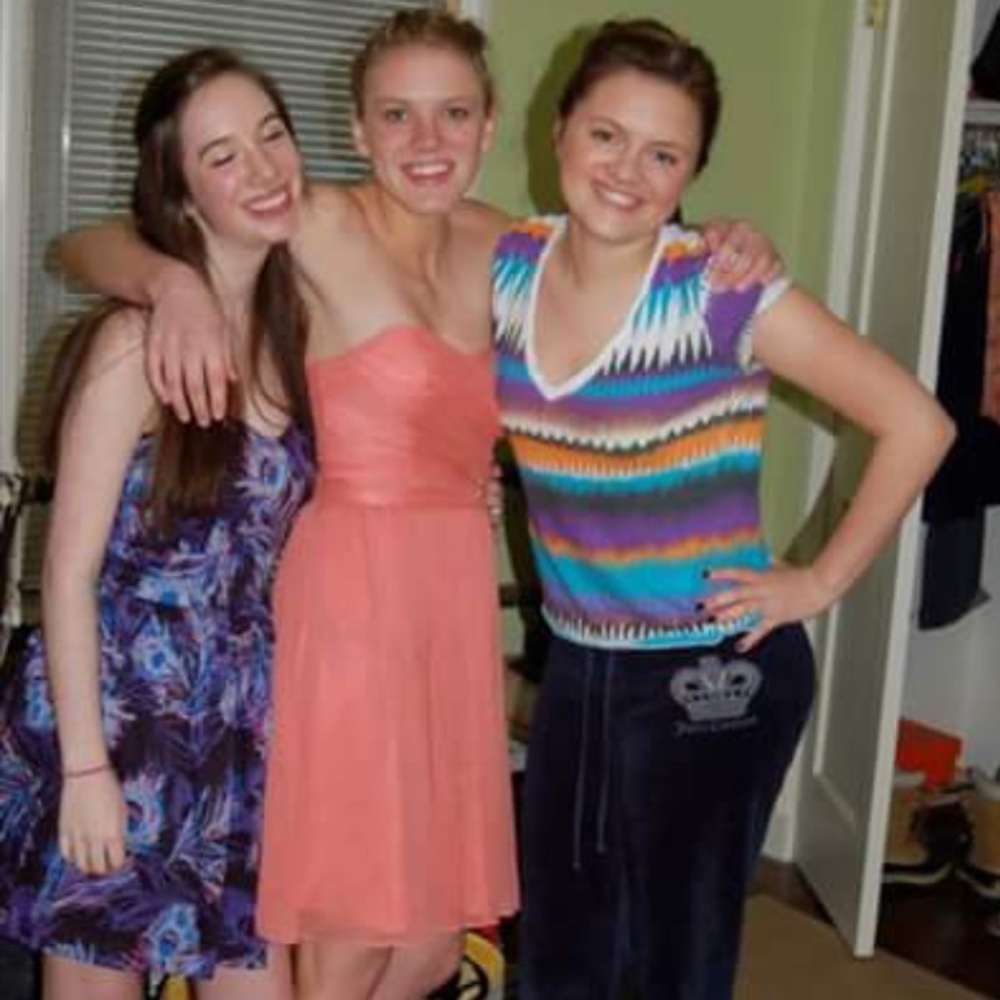 Coral Strapless J.Crew Formal Dress